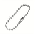     Silver iron ball bead chain with connector