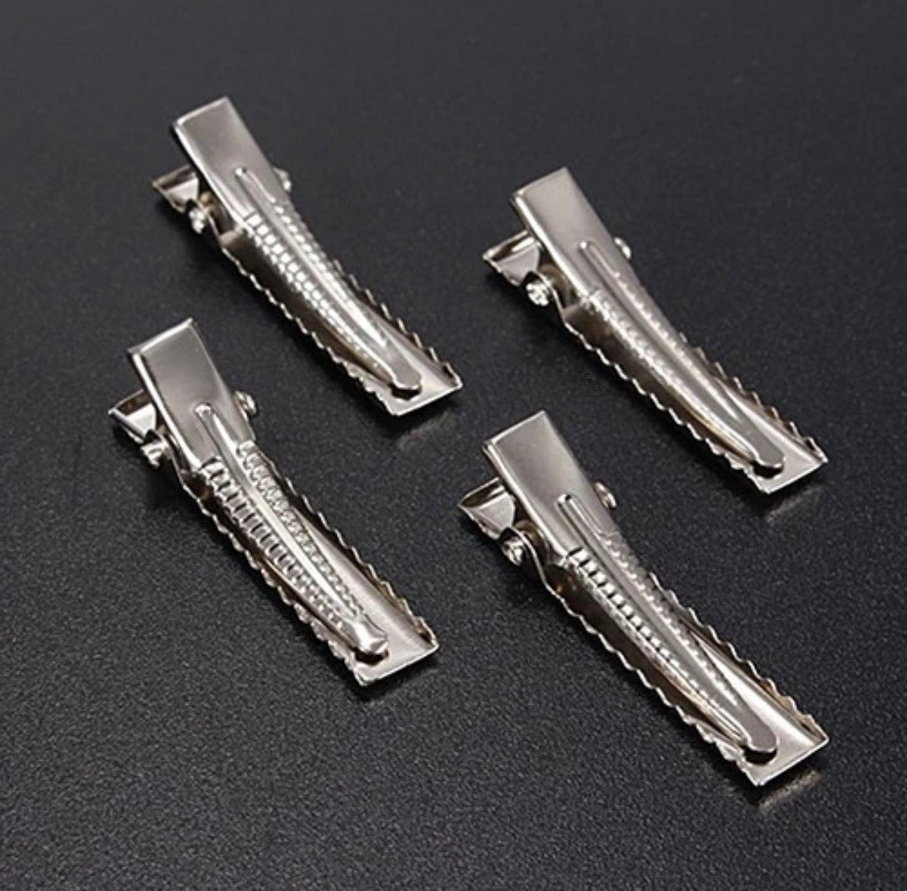 Metal Alligator Hair Clips – 4cm, 5.5cm & 7.5cm | Silver Hair Clips for DIY Hair Accessories & Styling