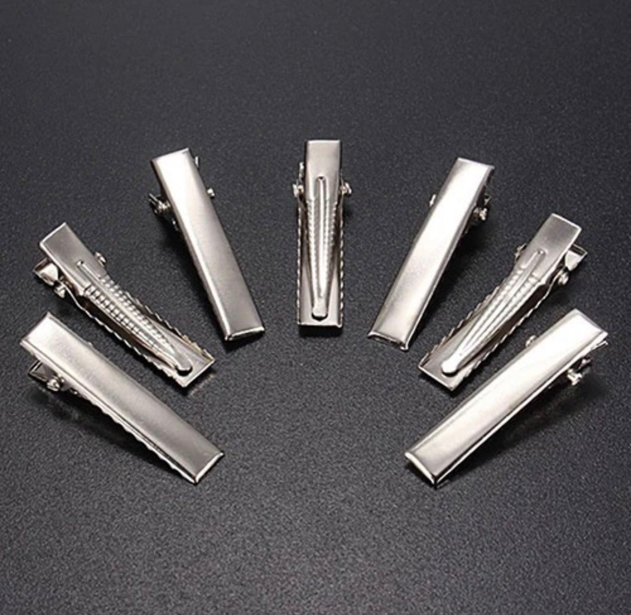 Metal Alligator Hair Clips – 4cm, 5.5cm & 7.5cm | Silver Hair Clips for DIY Hair Accessories & Styling