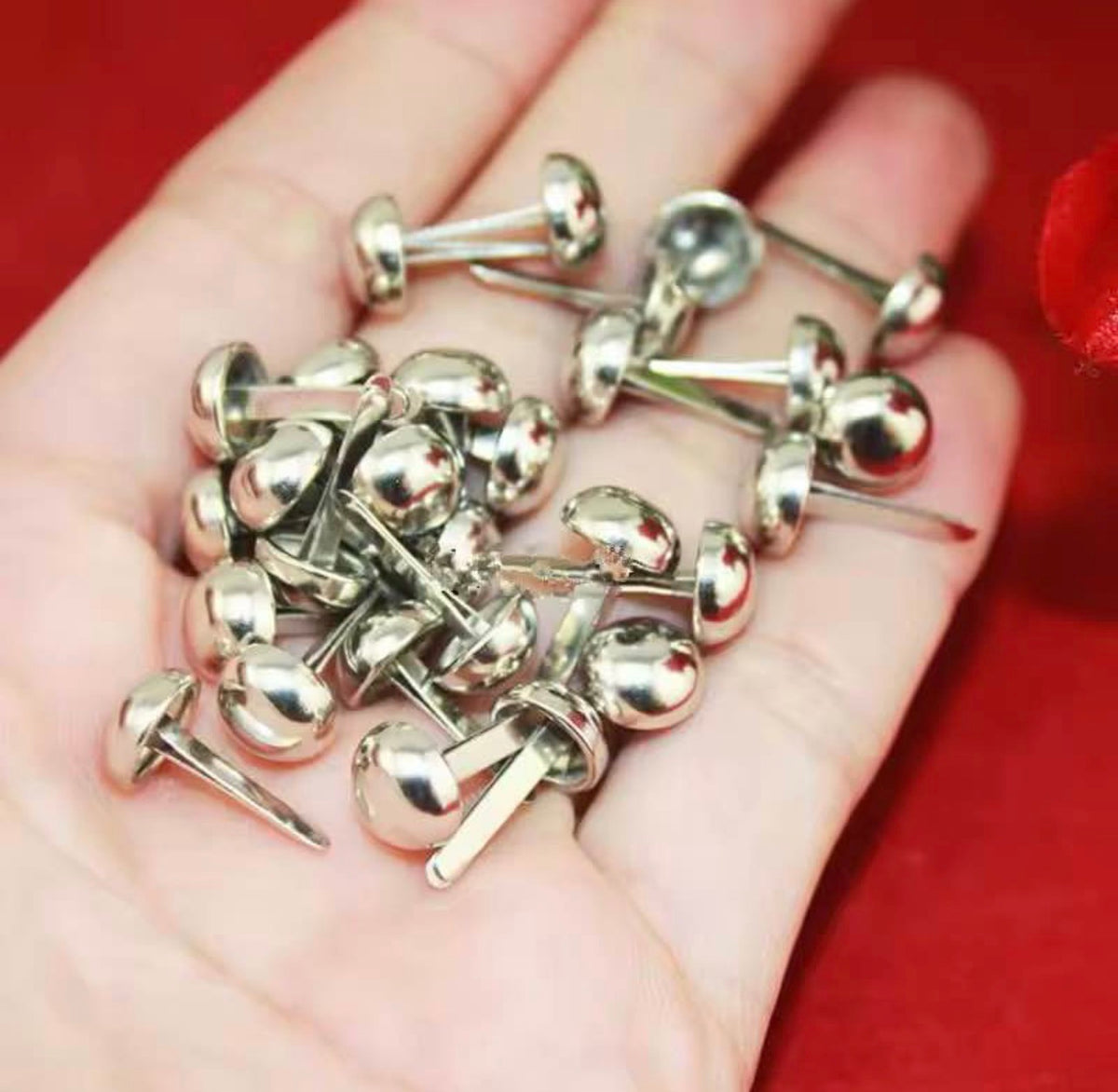 10/20Pcs 10mm Metal Bag Two-Legged Rivet Nails – Decorative Handbag Clasp Studs for Leather Bags, Luggage & DIY Craft