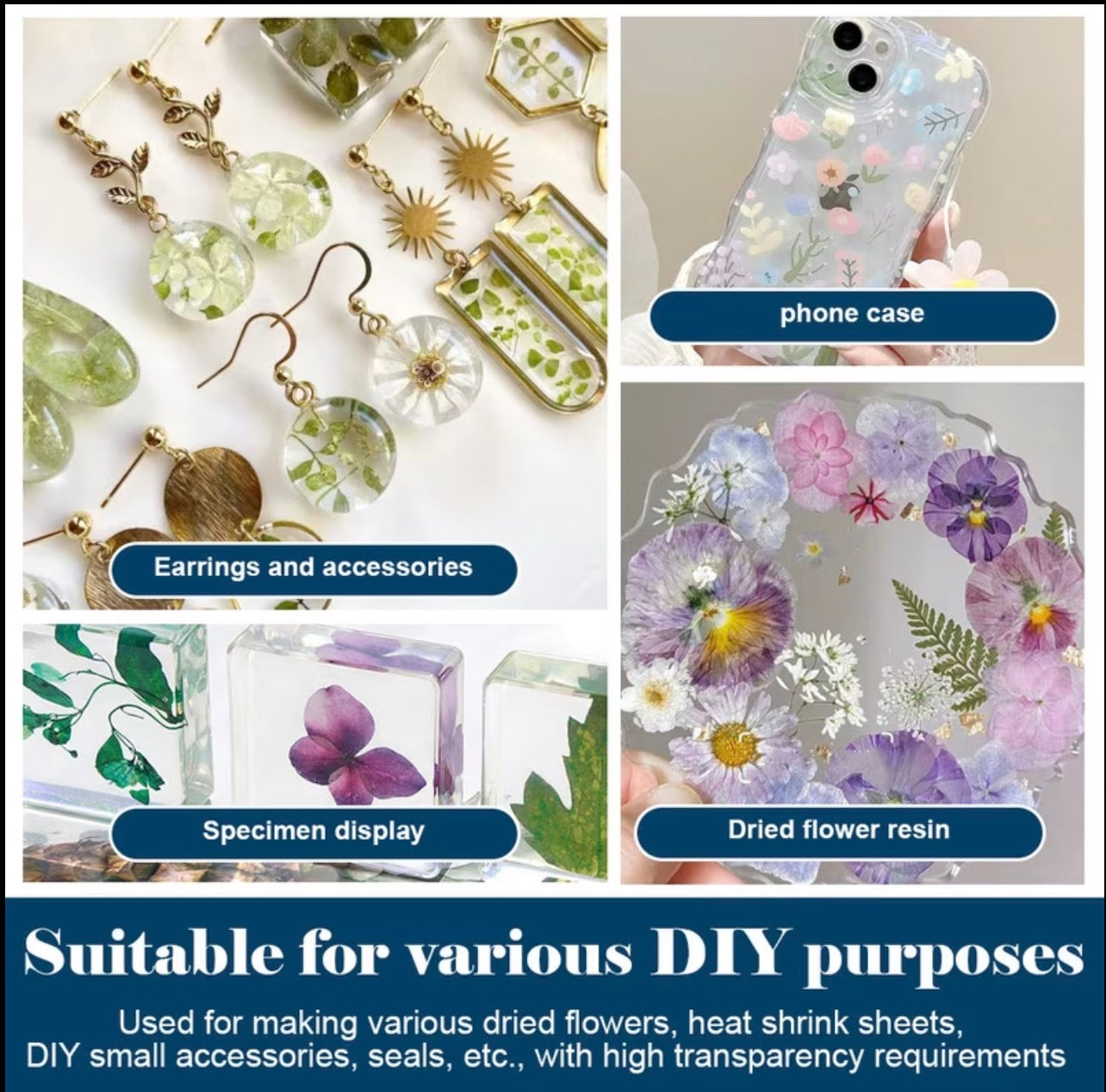 100g Upgraded UV Resin – Fast Curing Crystal Clear Non-Yellowing Resin for Jewelry & DIY Crafts
