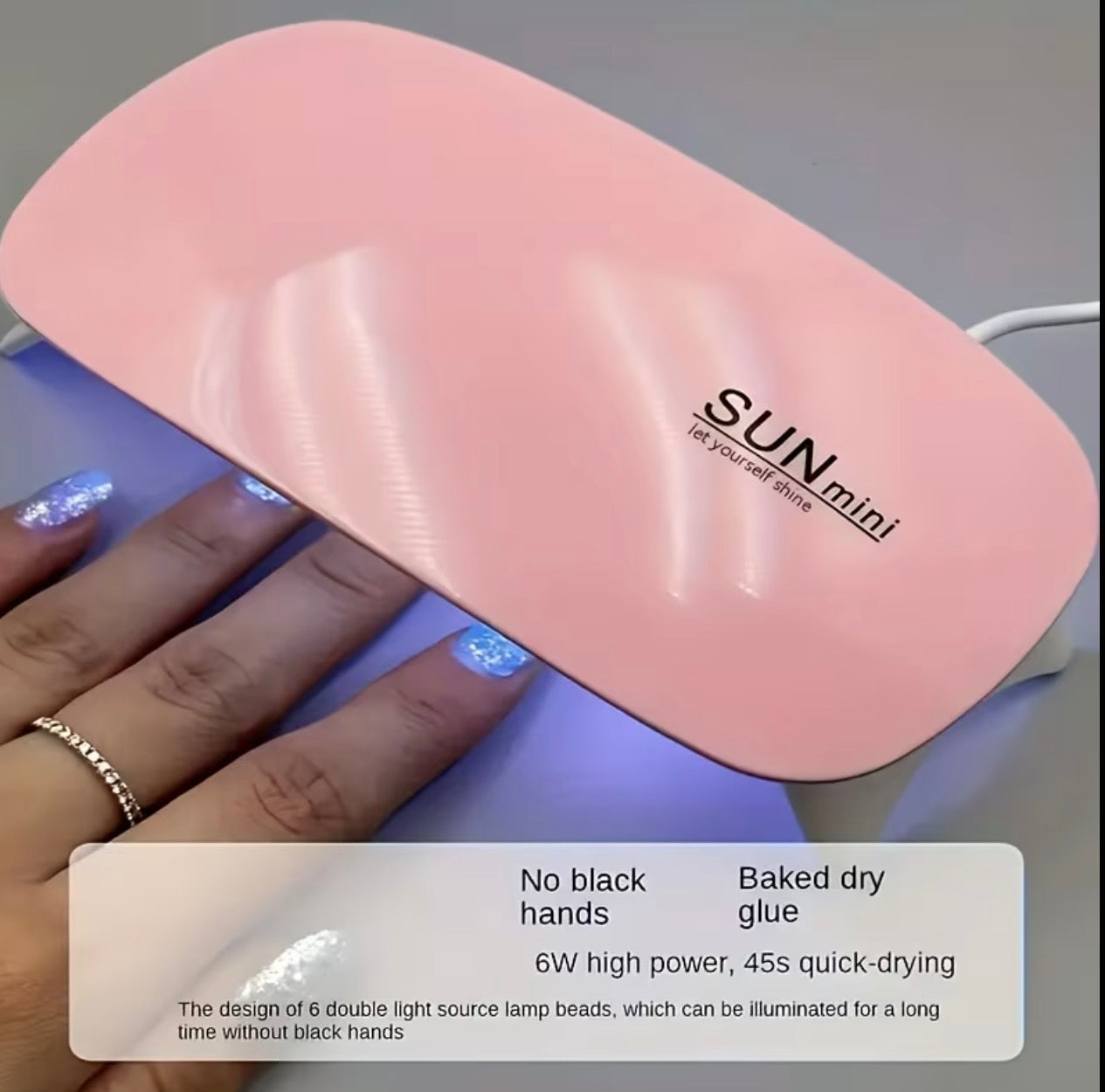 6W UV Resin Curing Lamp – Portable USB UV LED Light with Timer for Resin Crafts, Jewelry Making & DIY