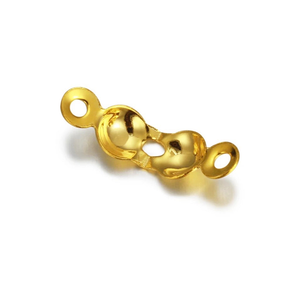 Calotte end crimp usage example for beaded jewelry