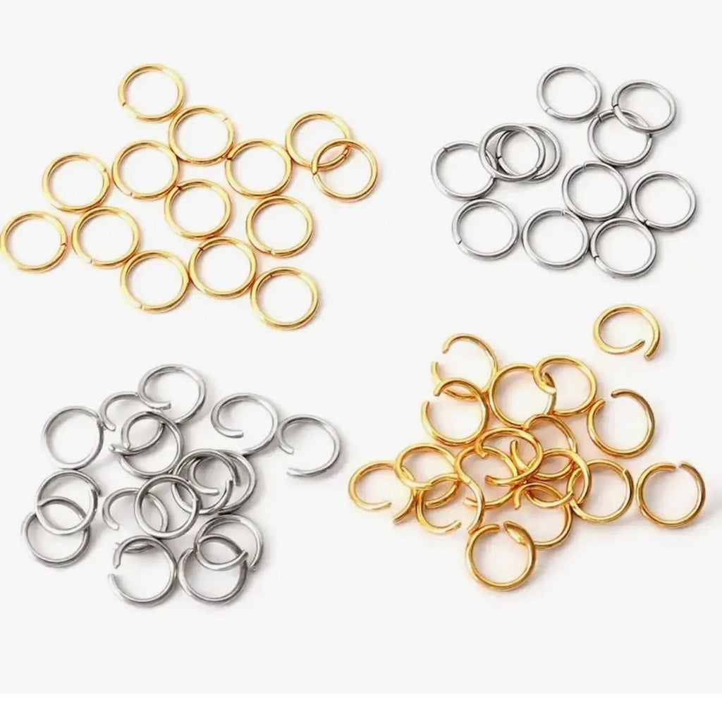 100–200pcs Metal Jump Rings & Split Rings 0.7mm Wire, 4–10mm Open Single Loop Rings for Jewelry Making, DIY Crafts & Jewelry Repair