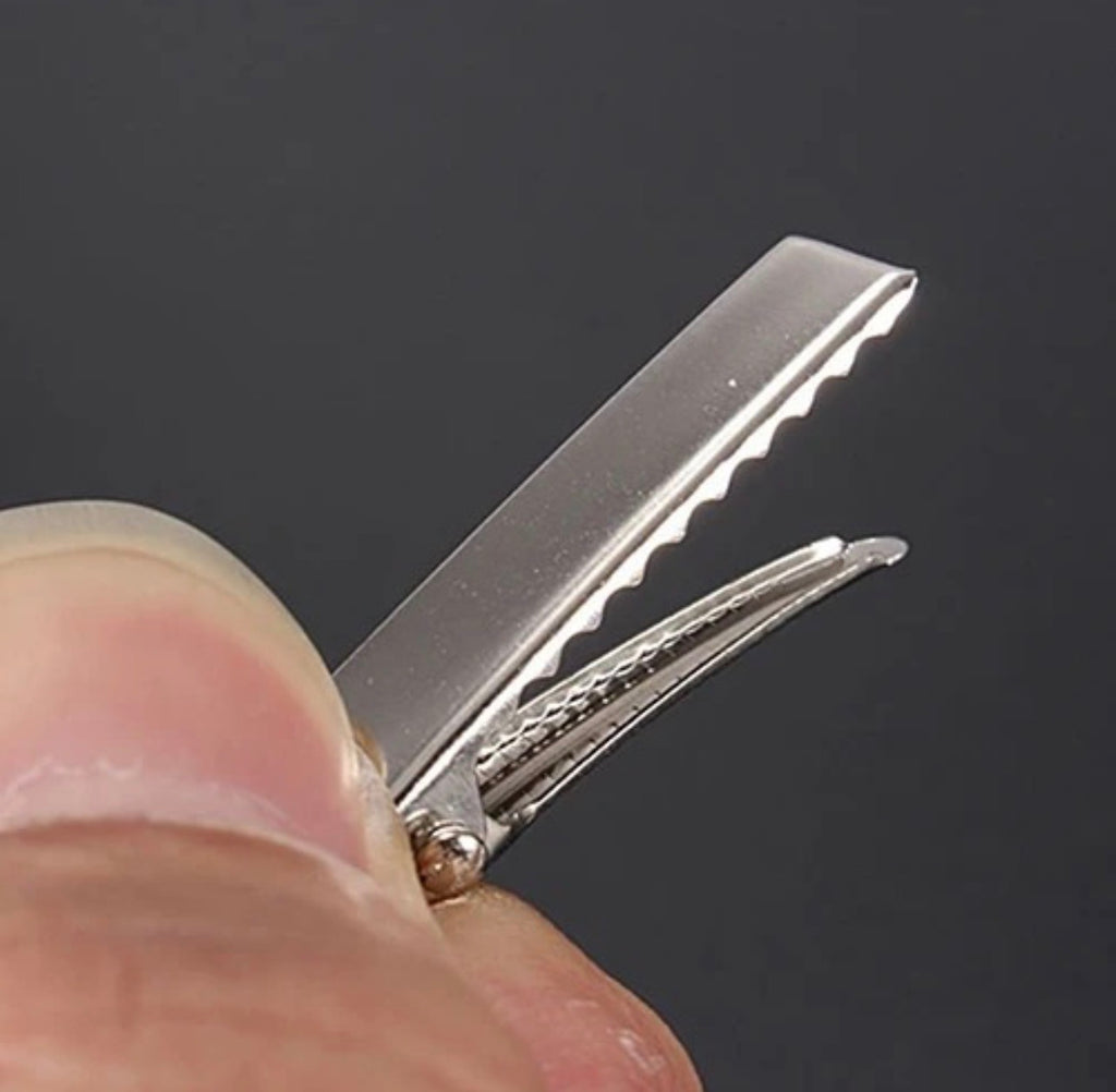 Metal Alligator Hair Clips – 4cm, 5.5cm & 7.5cm | Silver Hair Clips for DIY Hair Accessories & Styling