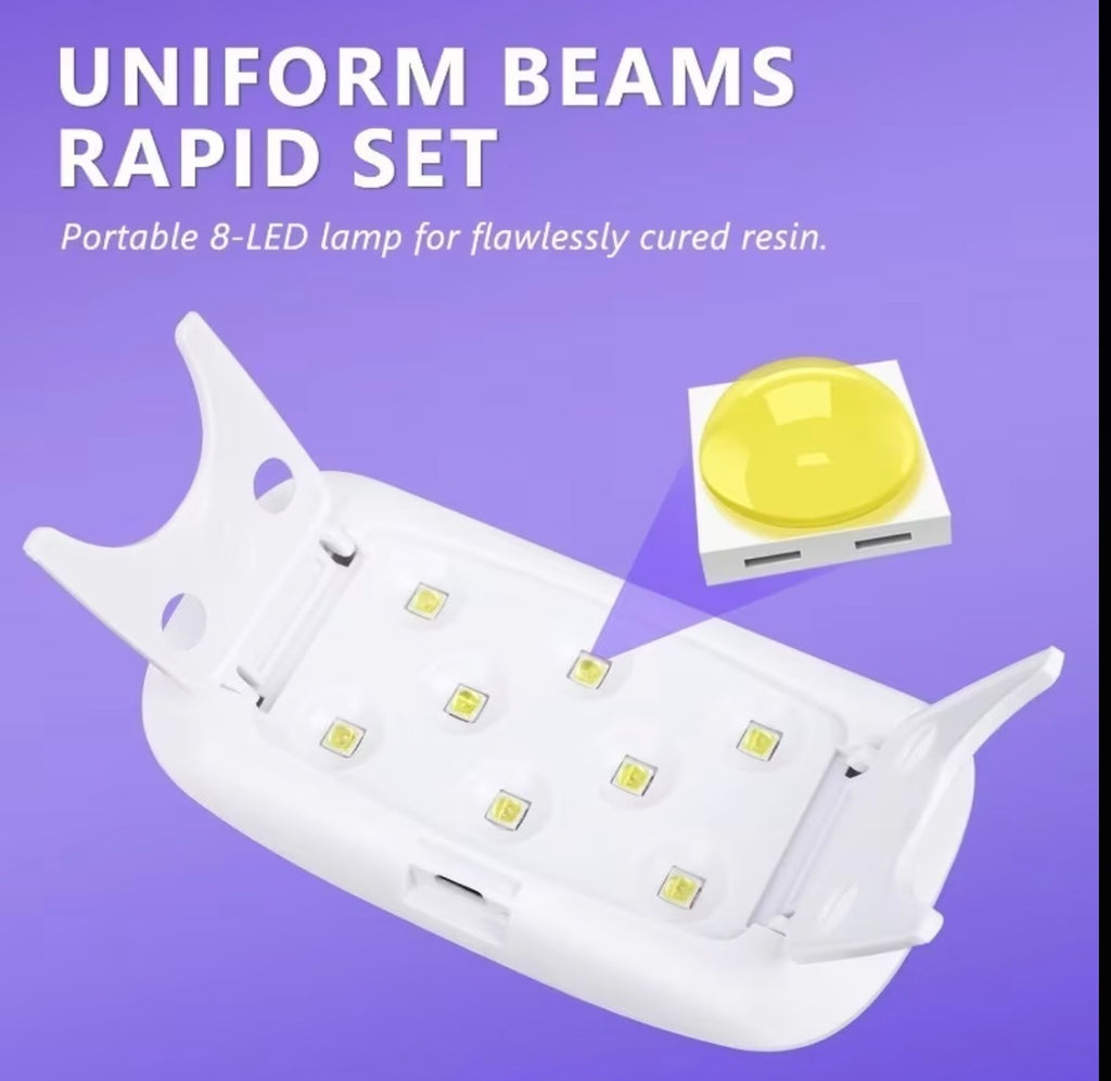 6W UV Resin Curing Lamp – Portable USB UV LED Light with Timer for Resin Crafts, Jewelry Making & DIY