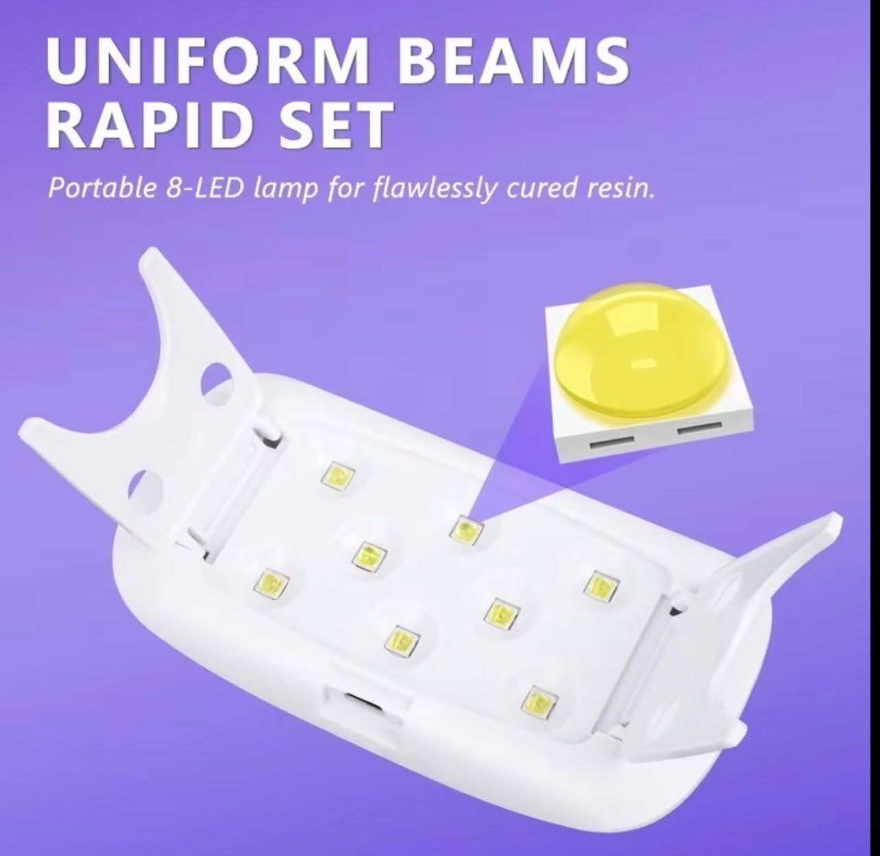 6W UV Resin Curing Lamp – Portable USB UV LED Light with Timer for Resin Crafts, Jewelry Making & DIY