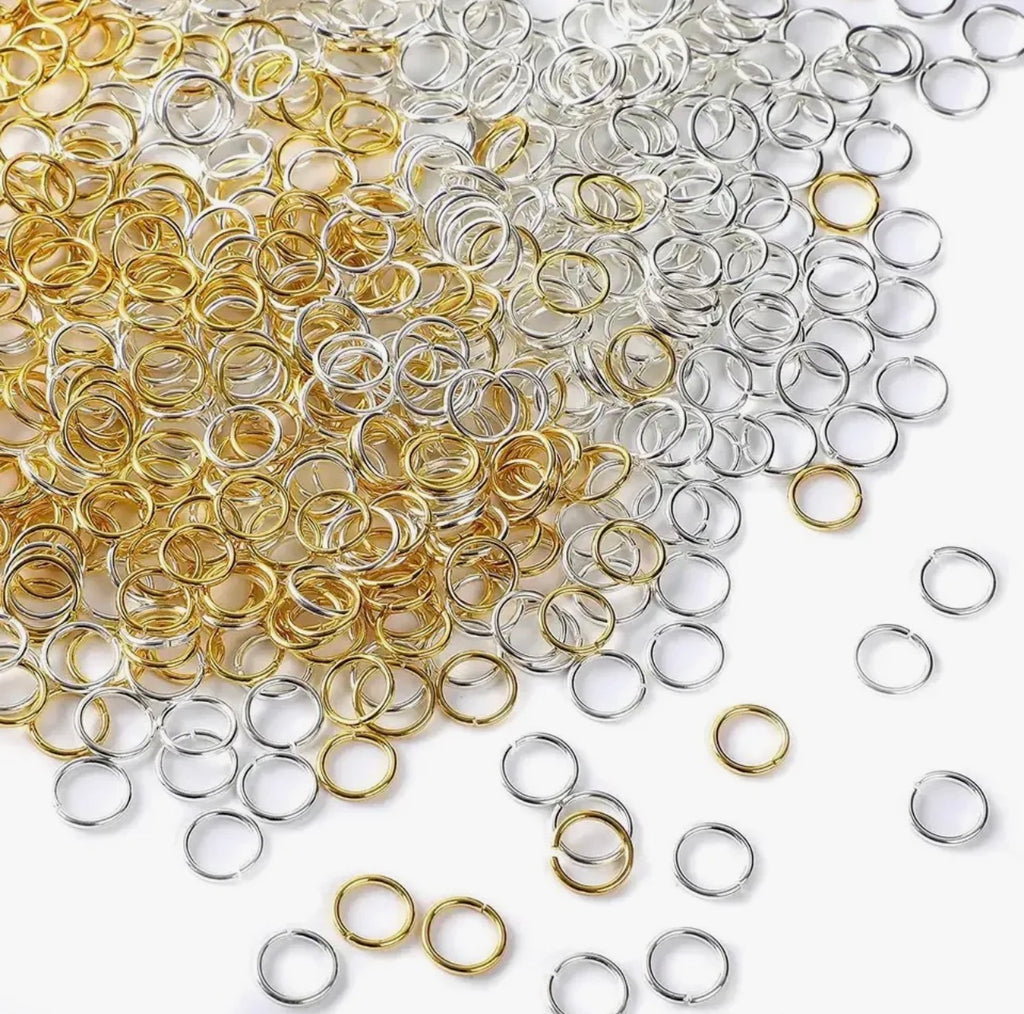 100–200pcs Metal Jump Rings & Split Rings 0.7mm Wire, 4–10mm Open Single Loop Rings for Jewelry Making, DIY Crafts & Jewelry Repair
