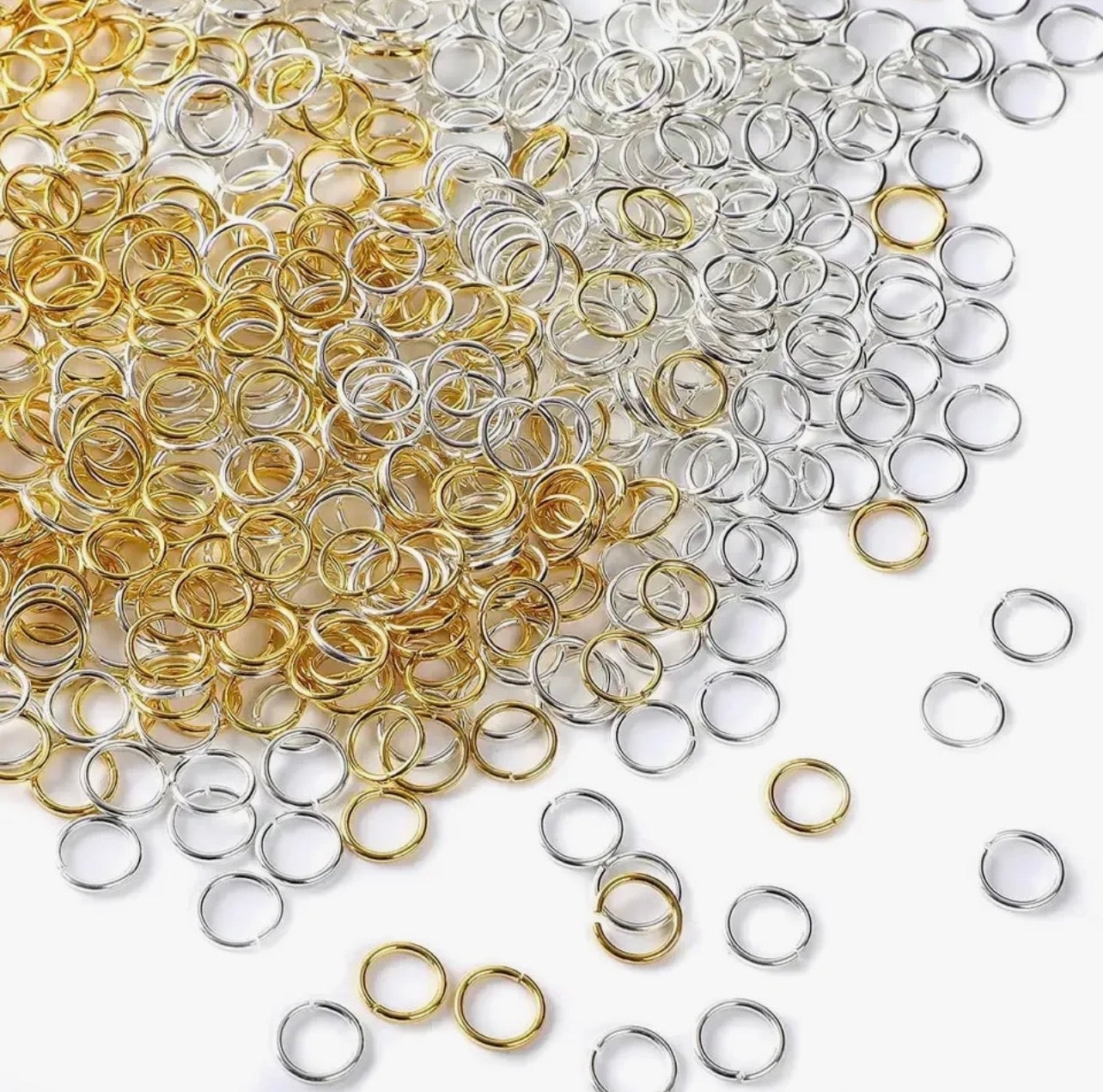 100–200pcs Metal Jump Rings & Split Rings 0.7mm Wire, 4–10mm Open Single Loop Rings for Jewelry Making, DIY Crafts & Jewelry Repair