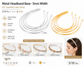 5/10Pcs Metal Headband Base – 5mm Blank Smooth Hair Hoop Blanks for DIY Jewelry, Hair Accessories & Craft Making