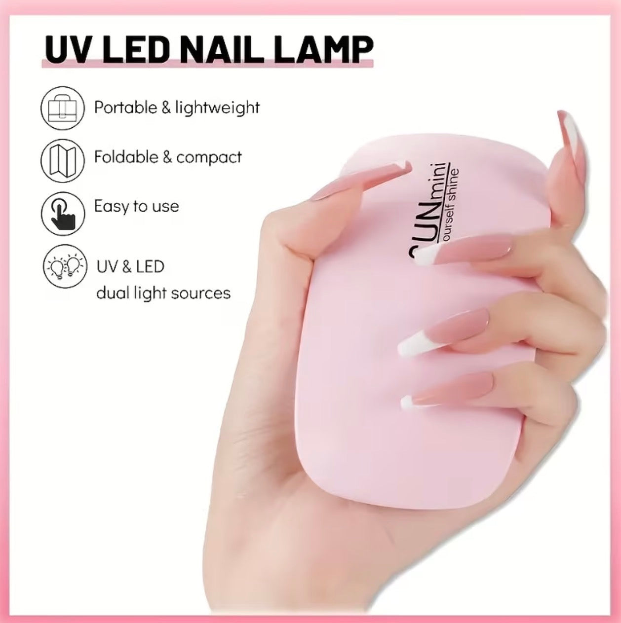 6W UV Resin Curing Lamp – Portable USB UV LED Light with Timer for Resin Crafts, Jewelry Making & DIY