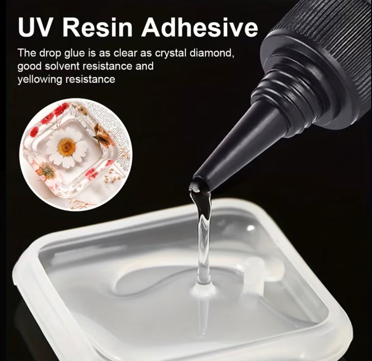 100g Upgraded UV Resin – Fast Curing Crystal Clear Non-Yellowing Resin for Jewelry & DIY Crafts
