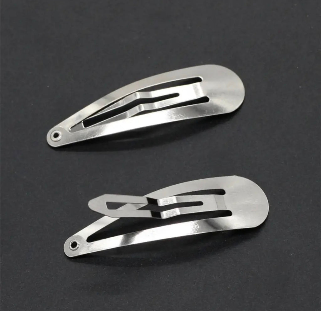 50mm Silver Snap Hair Clips Blanks – 12/24/48 Pcs Metal Clips for DIY Hair Bows, Crafts & Hair Accessories