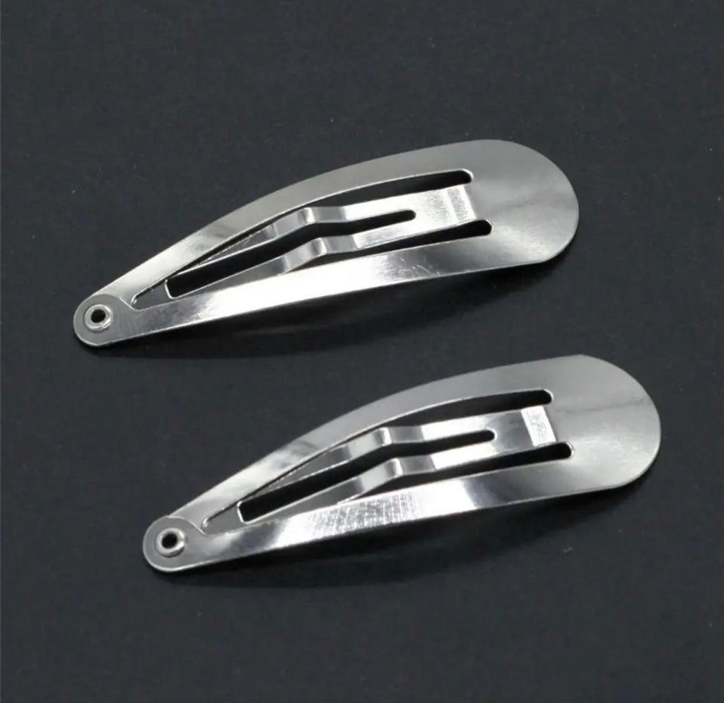 50mm Silver Snap Hair Clips Blanks – 12/24/48 Pcs Metal Clips for DIY Hair Bows, Crafts & Hair Accessories