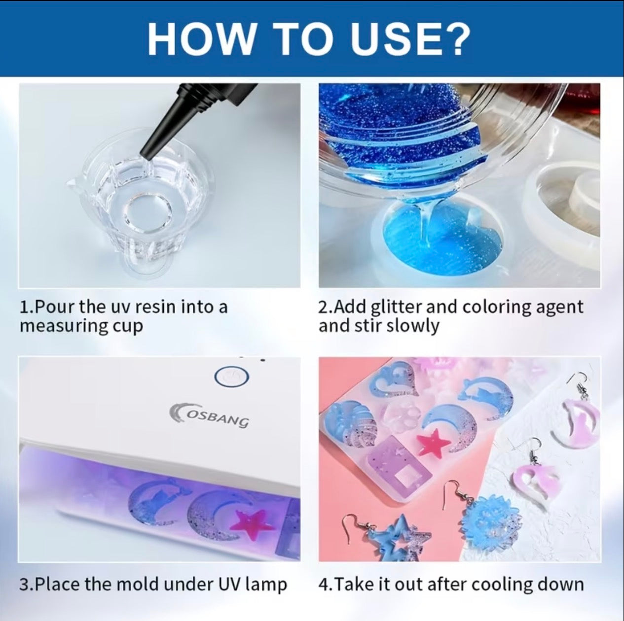 100g Upgraded UV Resin – Fast Curing Crystal Clear Non-Yellowing Resin for Jewelry & DIY Crafts