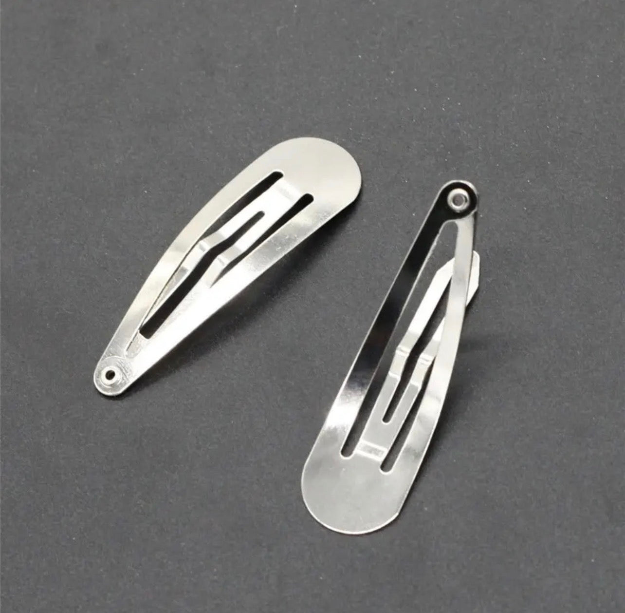 50mm Silver Snap Hair Clips Blanks – 12/24/48 Pcs Metal Clips for DIY Hair Bows, Crafts & Hair Accessories