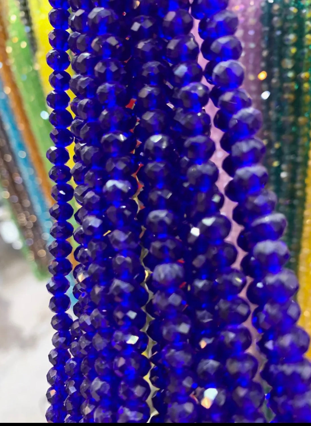85+ Pcs 6mm Austria Faceted Crystal Rondelle Beads – Washable Glass Spacer Beads for Jewelry Making, Bracelets & DIY Crafts
