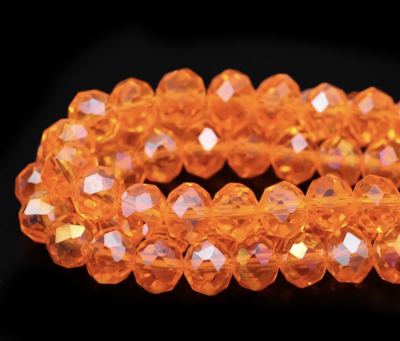 85+ Pcs 6mm Austria Faceted Crystal Rondelle Beads – Washable Glass Spacer Beads for Jewelry Making, Bracelets & DIY Crafts