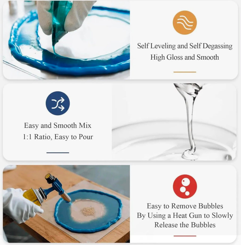 Epoxy Resin 1.5kg Set - 1kg Resin + 500g Hardener